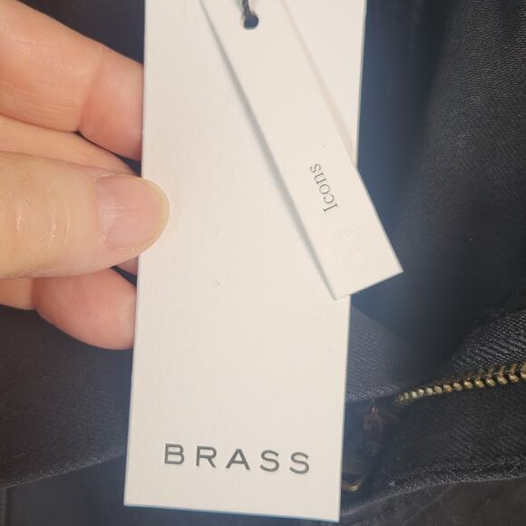 Brass Clothing Women’s Black Wide-Leg Sailor Pant Jeans Size 6 Inseam 30” NWT - Picture 9 of 16